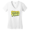 this is fine Women's V-Neck T-Shirt