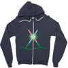 christmas lightsabers Zipper Hoodie