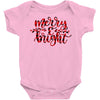 merry and bright Baby Bodysuit
