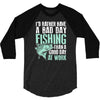 fishing fanatics1 3/4 Sleeve Shirt