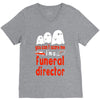 can't scare me halloween funeral direct V-Neck Tee