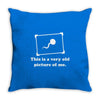 this is a very old picture of me Throw Pillow