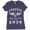 legends are born in 1979 hoodie 7 Ladies Fitted T-Shirt