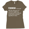 Feminism Noun Ladies Fitted T-Shirt