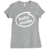 baby inside sticker vinyl decal Ladies Fitted T-Shirt