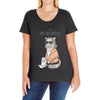 the big meowski Ladies Curvy T-Shirt