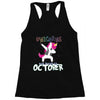 october born unicorns Racerback Tank