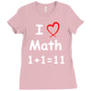 kids boys childrens i love math 1+1=11 funny Ladies Fitted T-Shirt