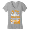 My Wife Is Super Awesome Her Husband Women's V-Neck T-Shirt