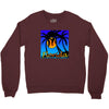 florida palm trees sunset Crewneck Sweatshirt