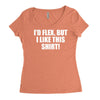 i'd flex but i like this shirt Women's Triblend Scoop T-shirt
