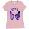 galaxy cartoon hands dope Ladies Fitted T-Shirt