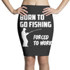 born to go fishing forced to work mens funny Pencil Skirts