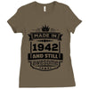 Made In 1942 And Still Awesome Ladies Fitted T-Shirt