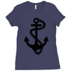 anchor sailor t shirt fashion cross top tee nautical tshirt retro tatt Ladies Fitted T-Shirt