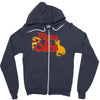 pizza and cats Zipper Hoodie