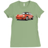 red car Ladies Fitted T-Shirt