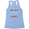 yes i am a firefighter Racerback Tank