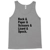 rock paper scissors lizard spock big bang theory geek nerd gift t shir Tank Top