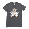 Careful I Already Kicked Cancer Ass Ladies Fitted T-Shirt
