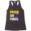 proud air force dad Racerback Tank