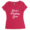 bride's drinking team diamond ring bachelorette Women's Triblend Scoop T-shirt