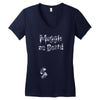 Muggle On Board Navy Women's V-Neck T-Shirt