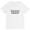 funny t shirt i used to jog 5 miles a day V-Neck Tee