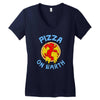 pizza on earth Women's V-Neck T-Shirt