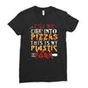 cut into pizzas Ladies Fitted T-Shirt