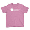 please stop talking it's too early coffee Youth Tee
