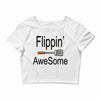 flippin awesome cooking greeting Crop Top