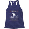 santa leo christmas ugly t shirts Racerback Tank