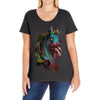 zombie horse new Ladies Curvy T-Shirt