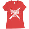 don't mess with the chef Ladies Fitted T-Shirt