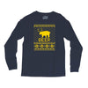 ugly sweater party beer bear funny Long Sleeve Shirts