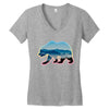 wild bear Women's V-Neck T-Shirt