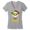 may cristmas be with you yoda Women's V-Neck T-Shirt