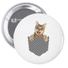 Cat Pocket Pin-back button