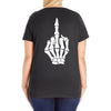 Flipping Someone Off Ladies Curvy T-Shirt