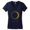 come the sun solar eclipse Women's V-Neck T-Shirt