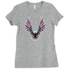 american eagle usa flag wings Ladies Fitted T-Shirt