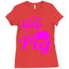 pig lover Ladies Fitted T-Shirt