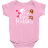 peace love rabbits Baby Bodysuit