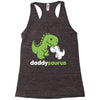daddysaurus dinosaur dino Racerback Tank