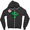 zombie cartoon Zipper Hoodie