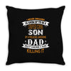 Super Cool Son Of A Freaking Awesome Dad Throw Pillow