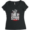 Life After Death Touch My Boyfriend And Find Out Women's Triblend Scoop T-shirt