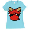 devil face 2 Ladies Fitted T-Shirt
