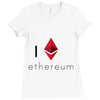 I Love Ethereum Ladies Fitted T-Shirt